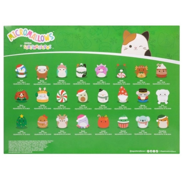 Micromallows squishmallow advent calendar NWT 2.5” Christmas advent calendar
